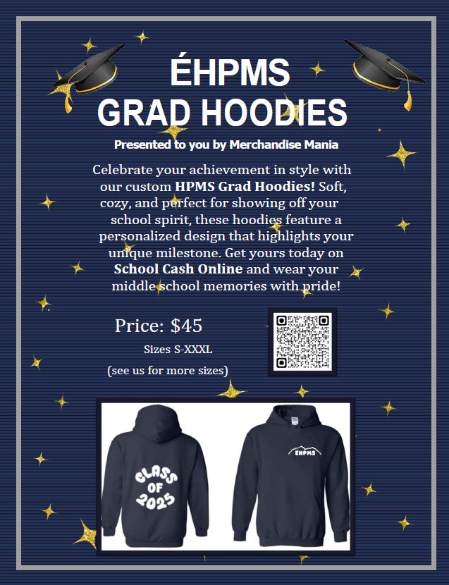 Order your Grade 9 Hoodies TODAY!