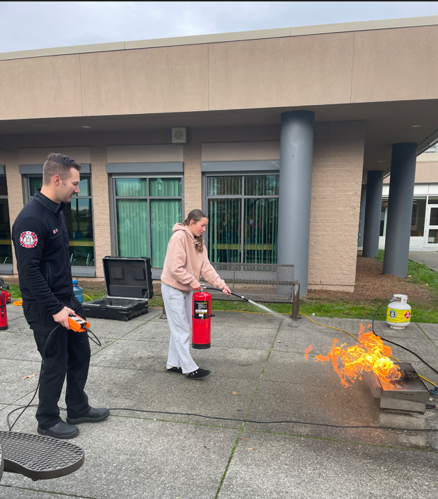 Fire safety with Mr. Salah's Science 9 class